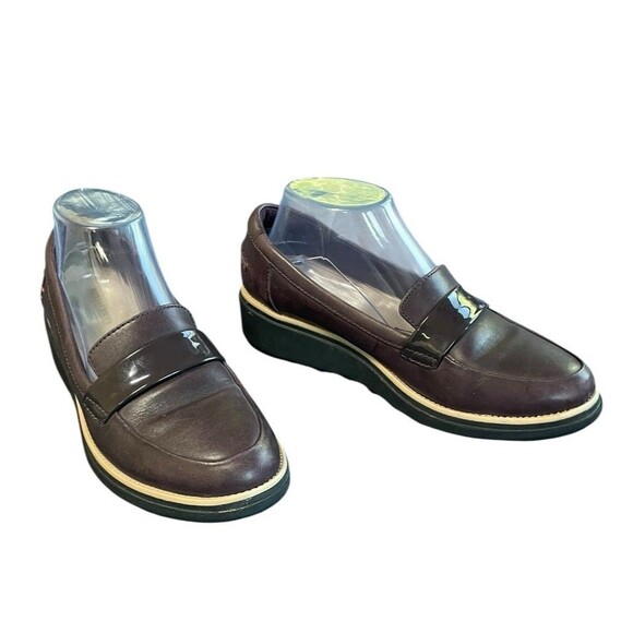 Clarks Collection Soft Cushion Wine‎ Suede Wedge Loafers 13288 Women 7.5 M EUC - Picture 2 of 9